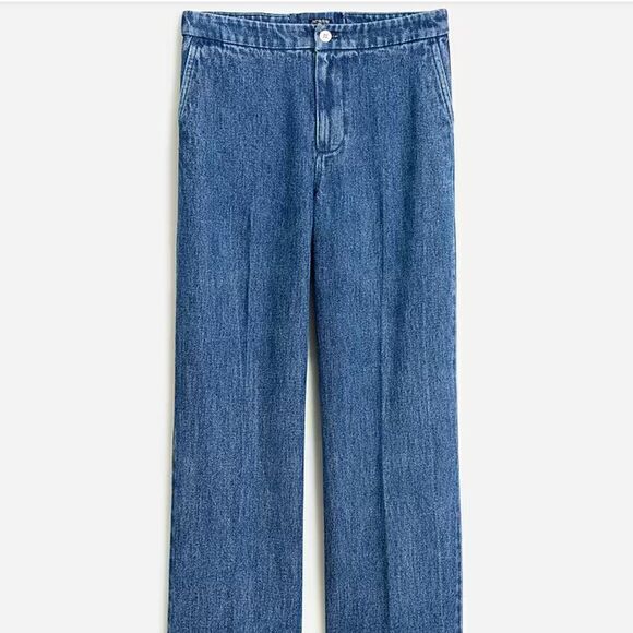 J. Crew BZ734 Lace-up drapey wide-leg jean size 34 NWT - Picture 3 of 13